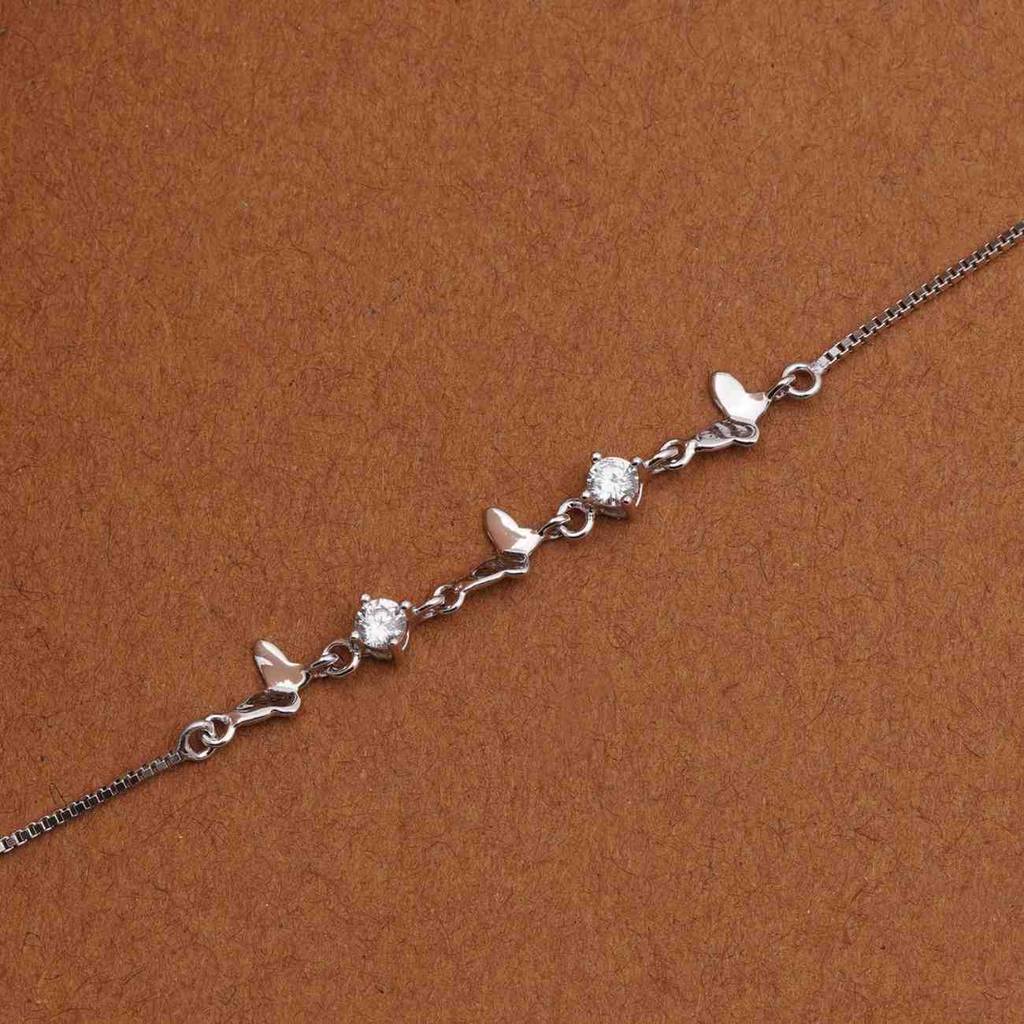 Silver Mini Butterflies Charm Bracelet : ZLBR-1069
