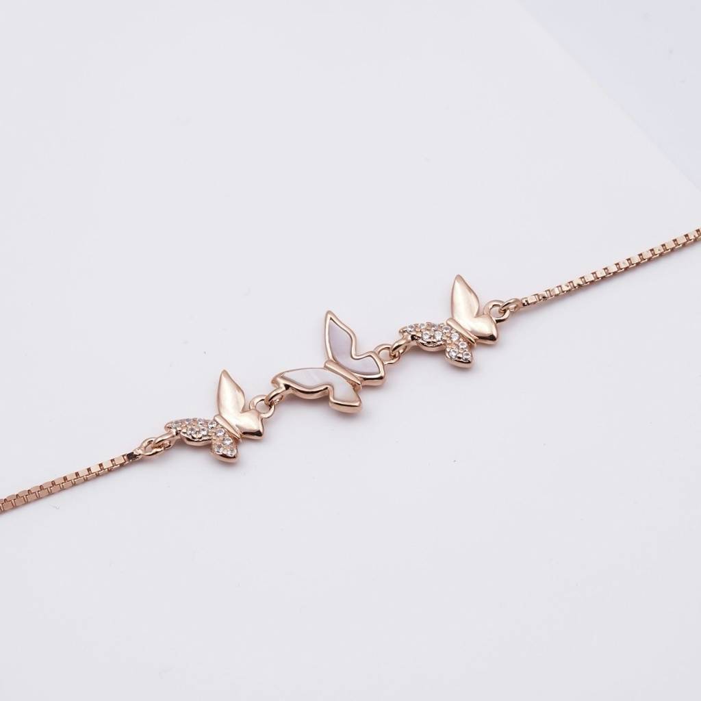 Rose Gold Butterfly Bracelet : ZLBR-1072
