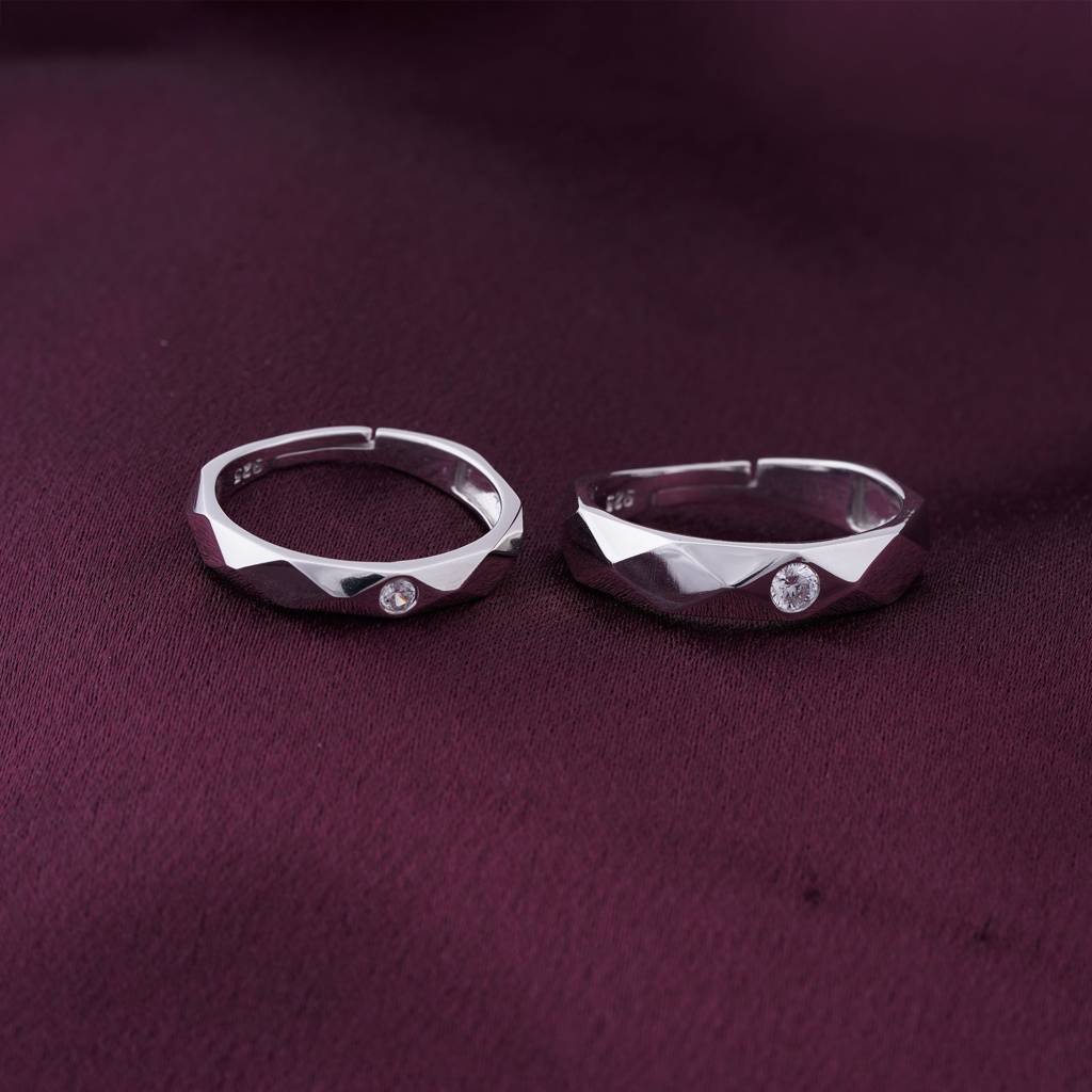 Silver Harmony Matching Couple Band : ZLCPLR-1001