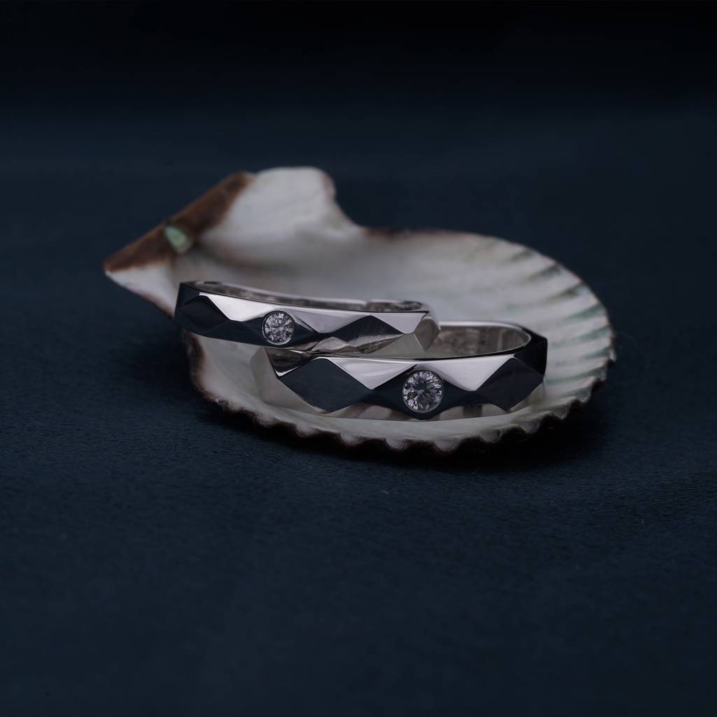 Silver Harmony Matching Couple Band : ZLCPLR-1001
