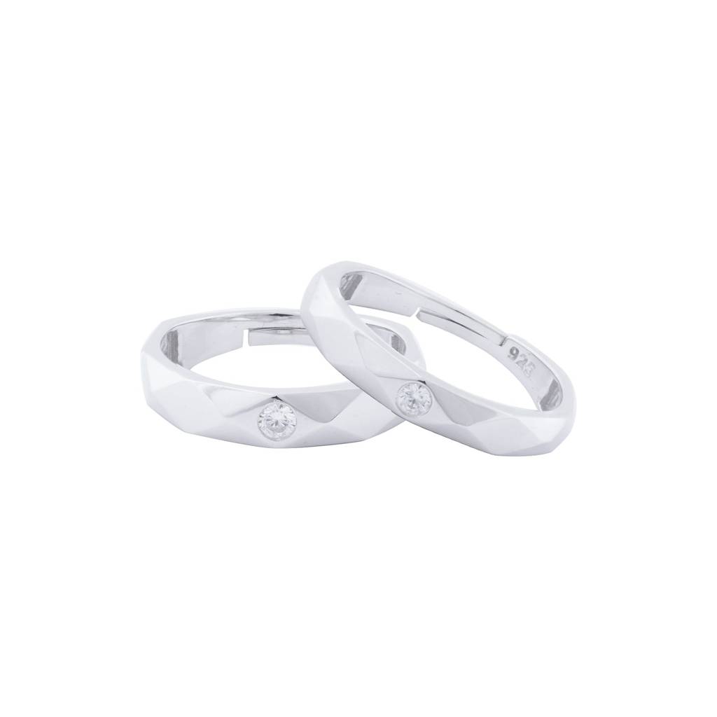 Silver Harmony Matching Couple Band : ZLCPLR-1001