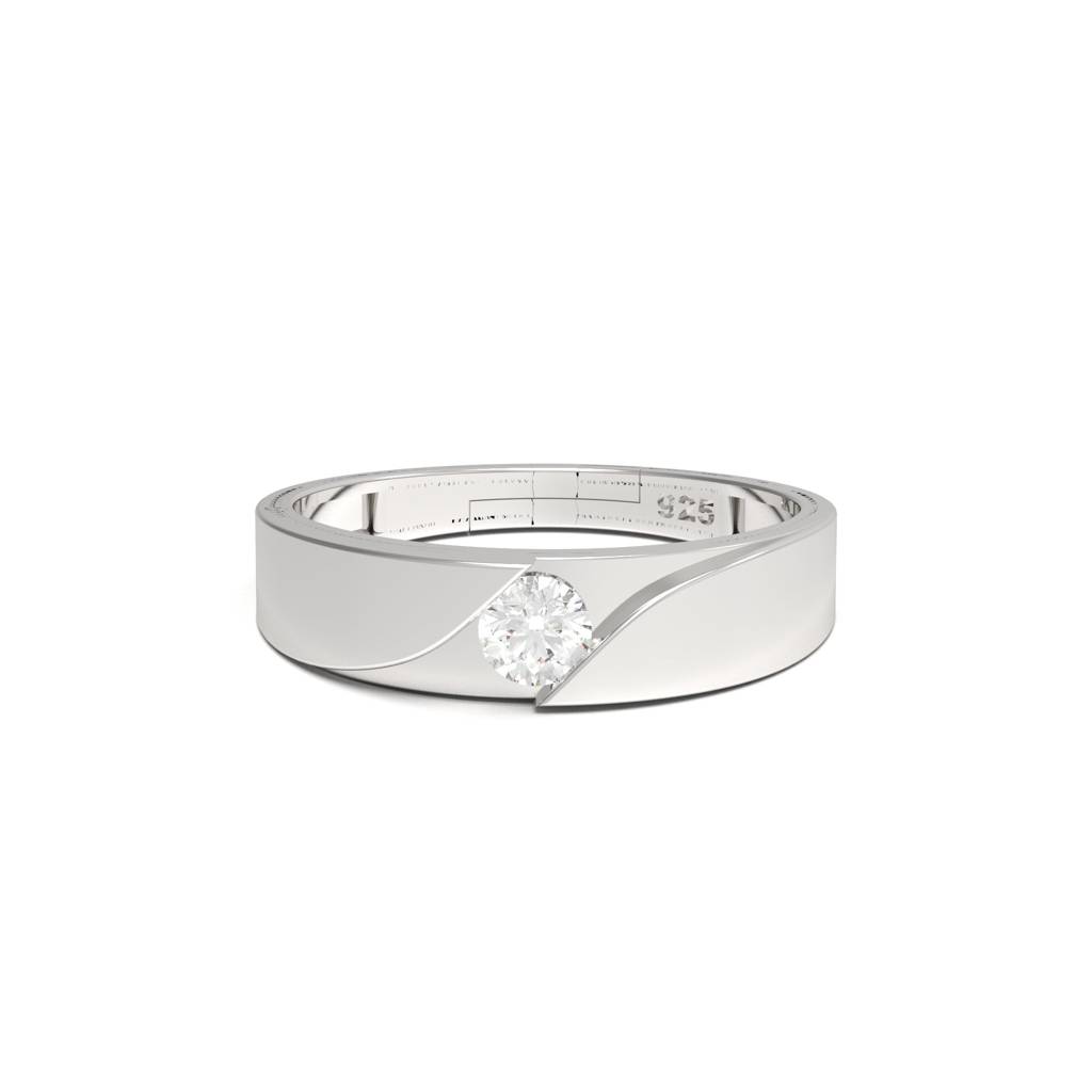 Silver Criss Cross Theme Couple Bands : ZLCPLR-1011