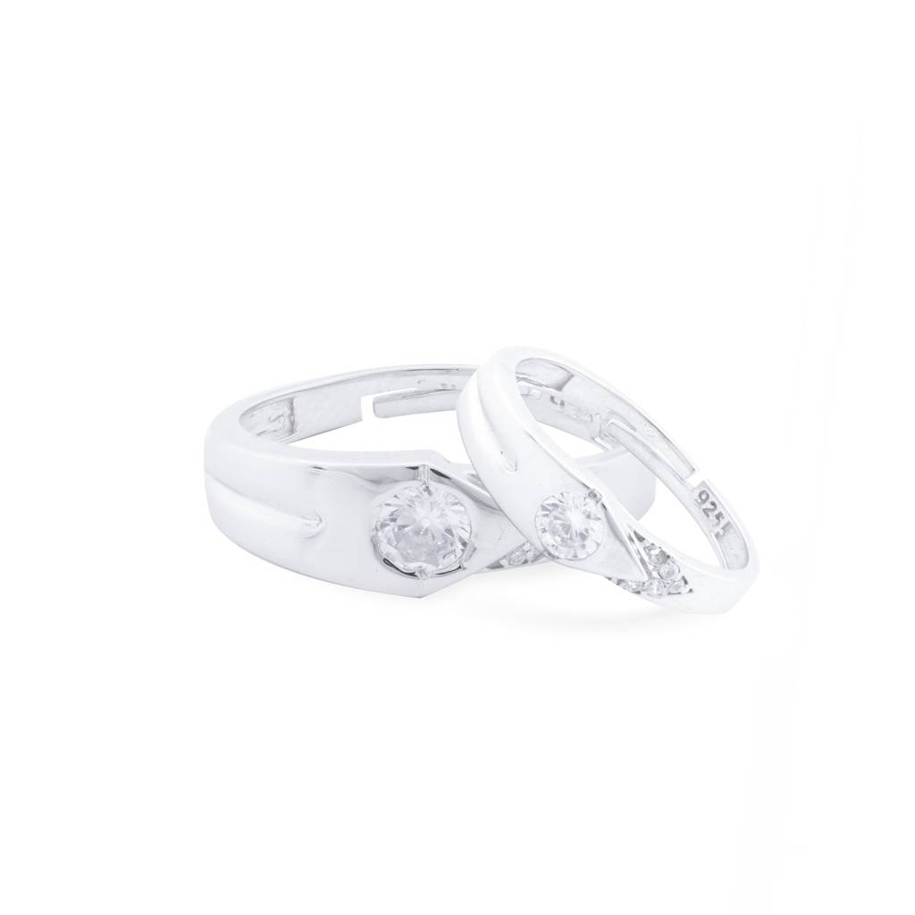 Silver Love Unfolds Couples Bands : ZLCPLR-1003