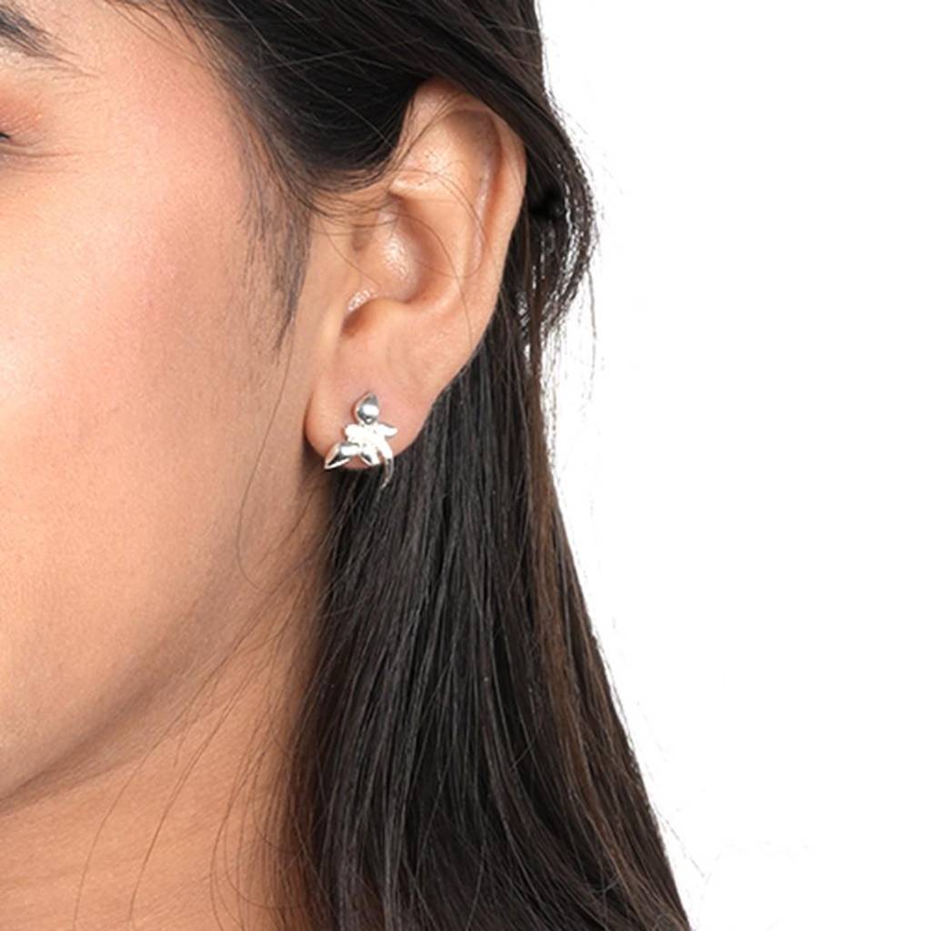 Silver Butterfly Stud : ZLE-1005