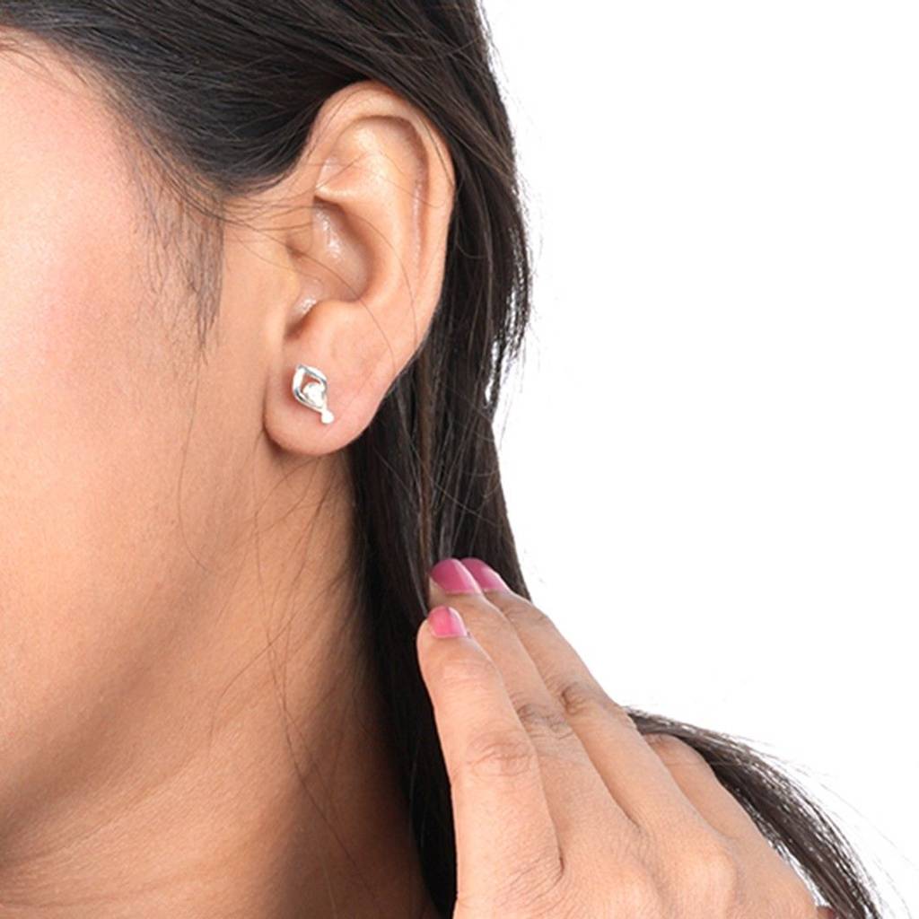 Silver Spear Stud Earrings : ZLE-1018