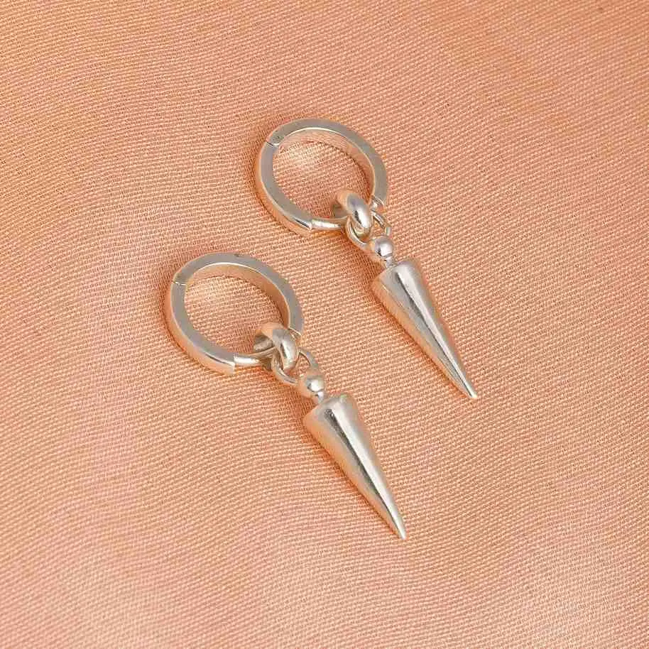 Silver Bullet Drop Men'S Earrings : ZLE-1022