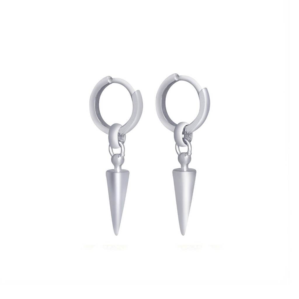 Silver Bullet Drop Men'S Earrings : ZLE-1022