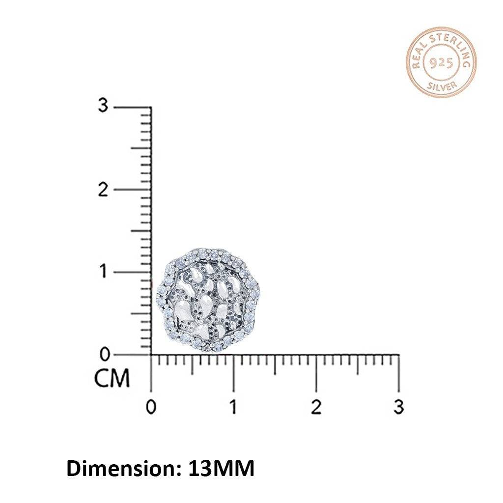 Silver Unisex Nuggets Stud Earrings : ZLE-1032