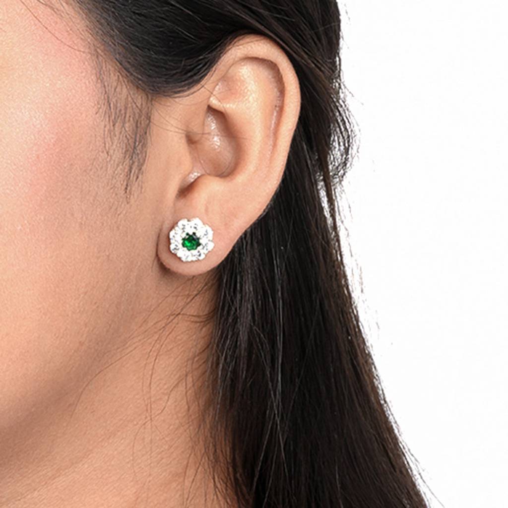 Silver Blooming Studs Earring : ZLE-1039