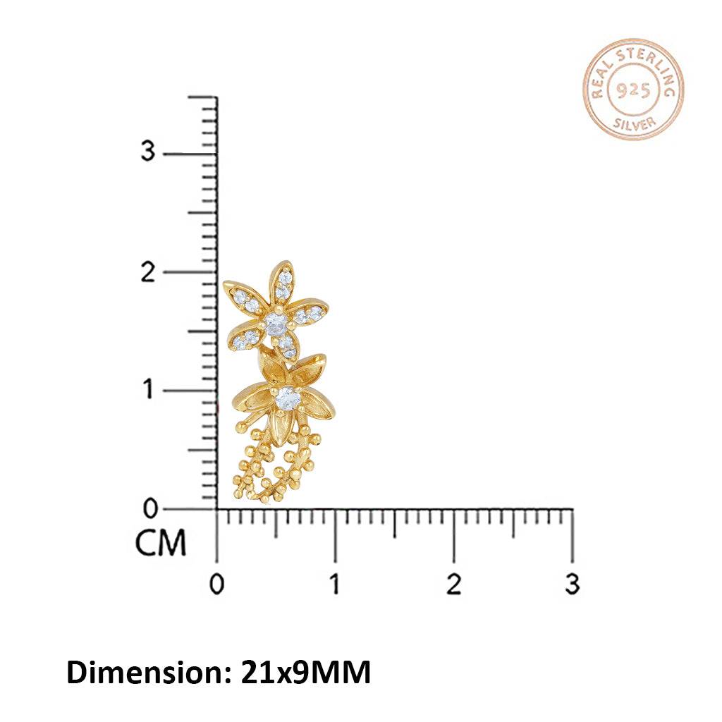 Golden Star Constellation Stud Earrings : ZLE-1049