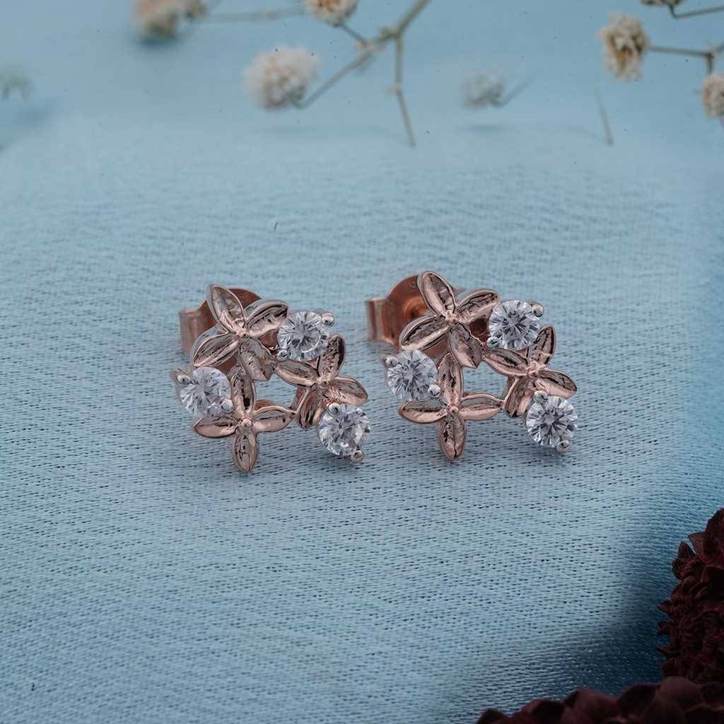 Rose Gold Starlight Studs : ZLE-1110