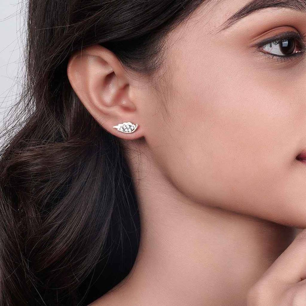 Rose Gold Mini Wings Stud Earrings : ZLE-1112