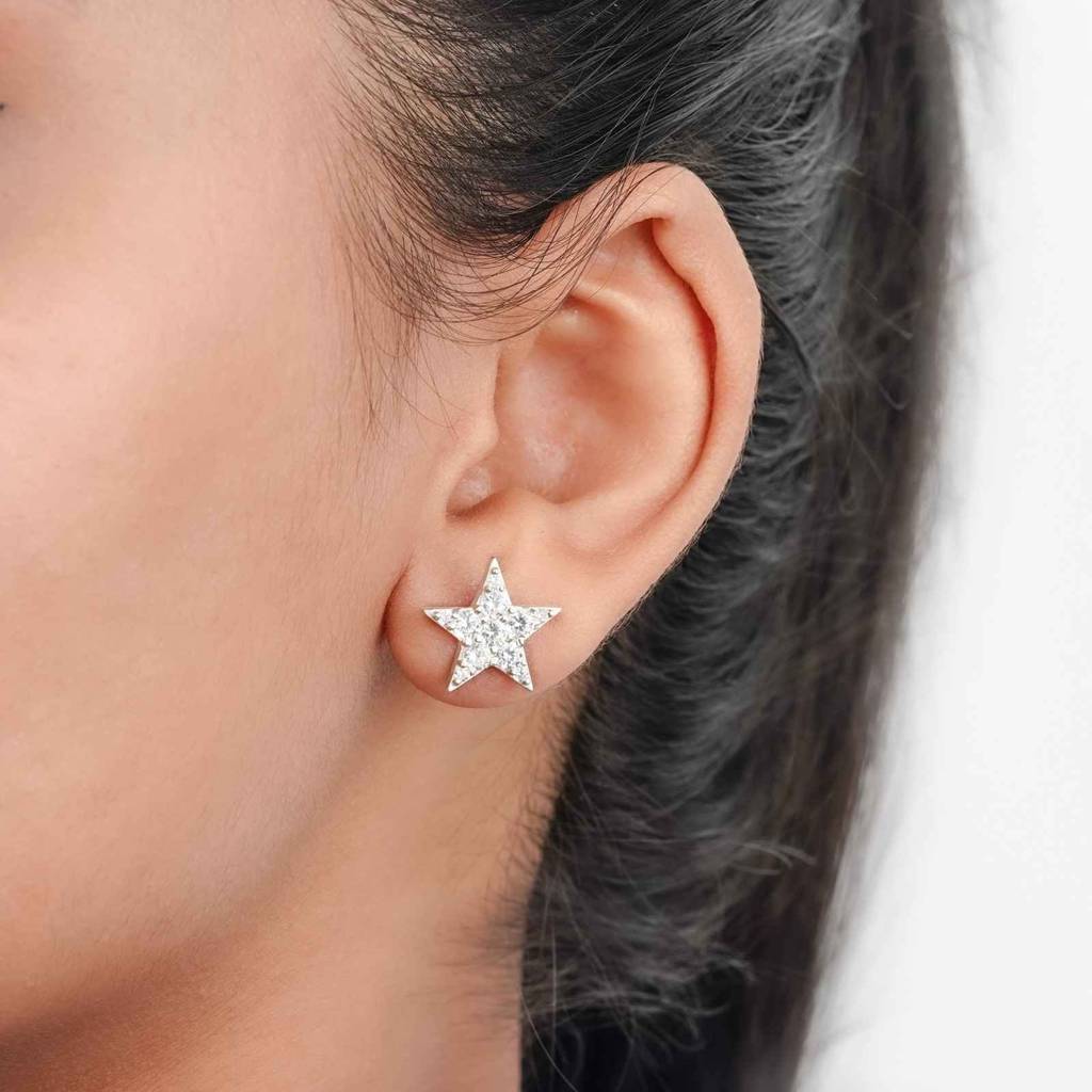 Silver Mini Stud Earrings : ZLE-1148