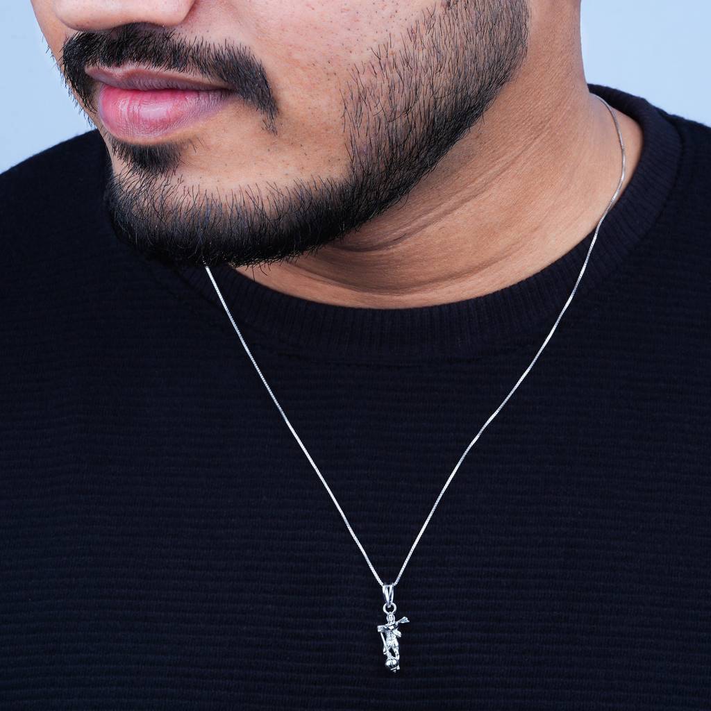 Silver Lord Bajrang Bali Pendant : ZLGDP-1005