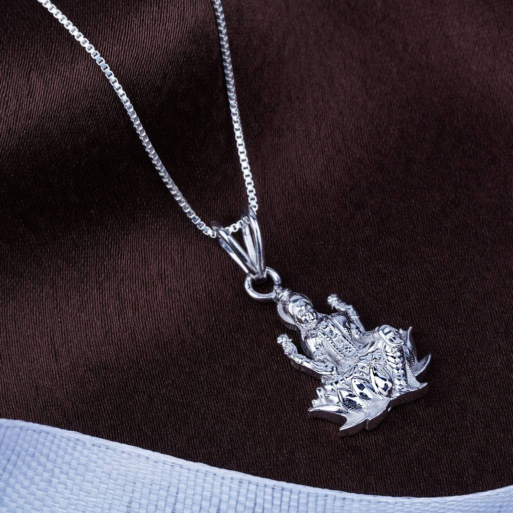 Silver Mata Laxmi Mahalaxmi Silver Religious Pendant : ZLGDP-1006