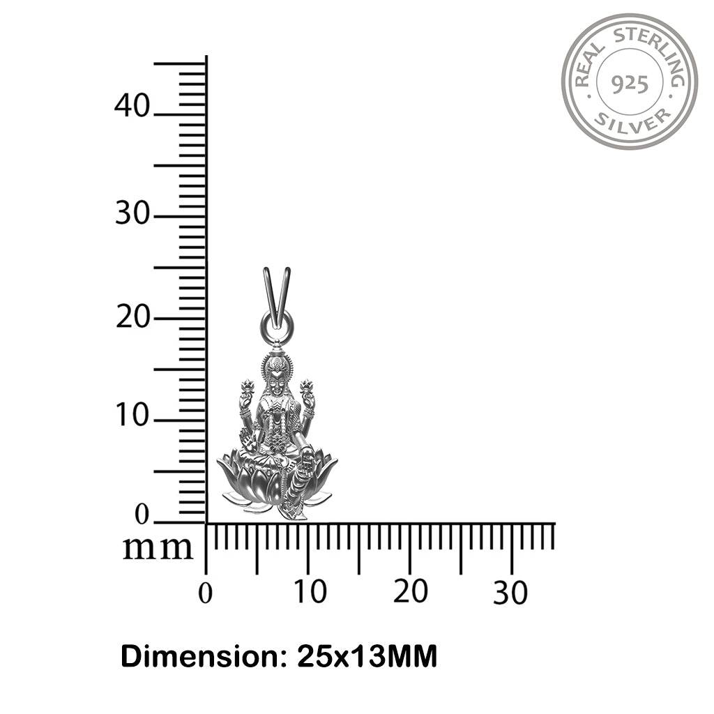 Silver Mata Laxmi Mahalaxmi Silver Religious Pendant : ZLGDP-1006