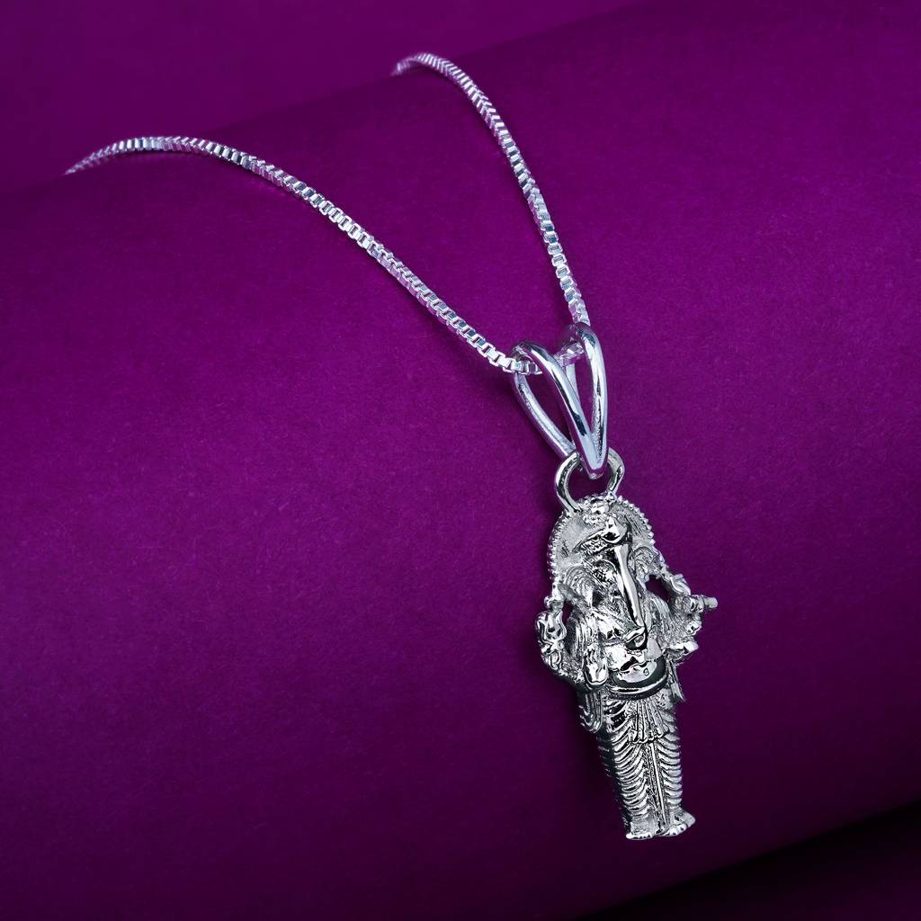 Silver Lord Ganesha Pendant : ZLGDP-1010