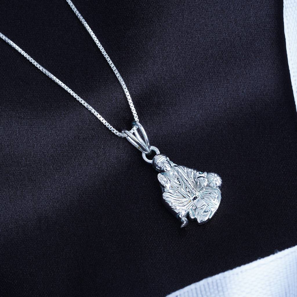 Silver Shree Sai Baba Pendant : ZLGDP-1018
