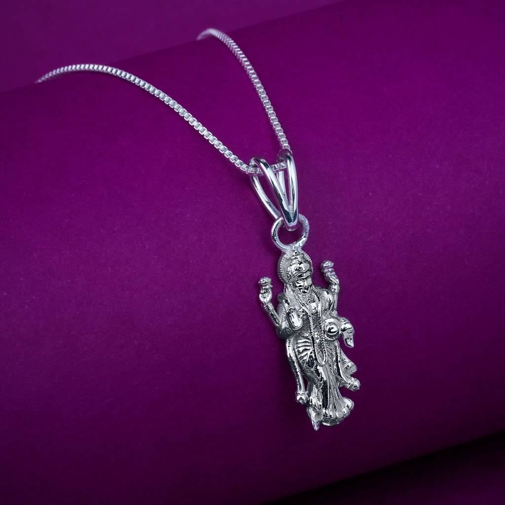 Silver Devi Laxmi God Pendant : ZLGDP-1027