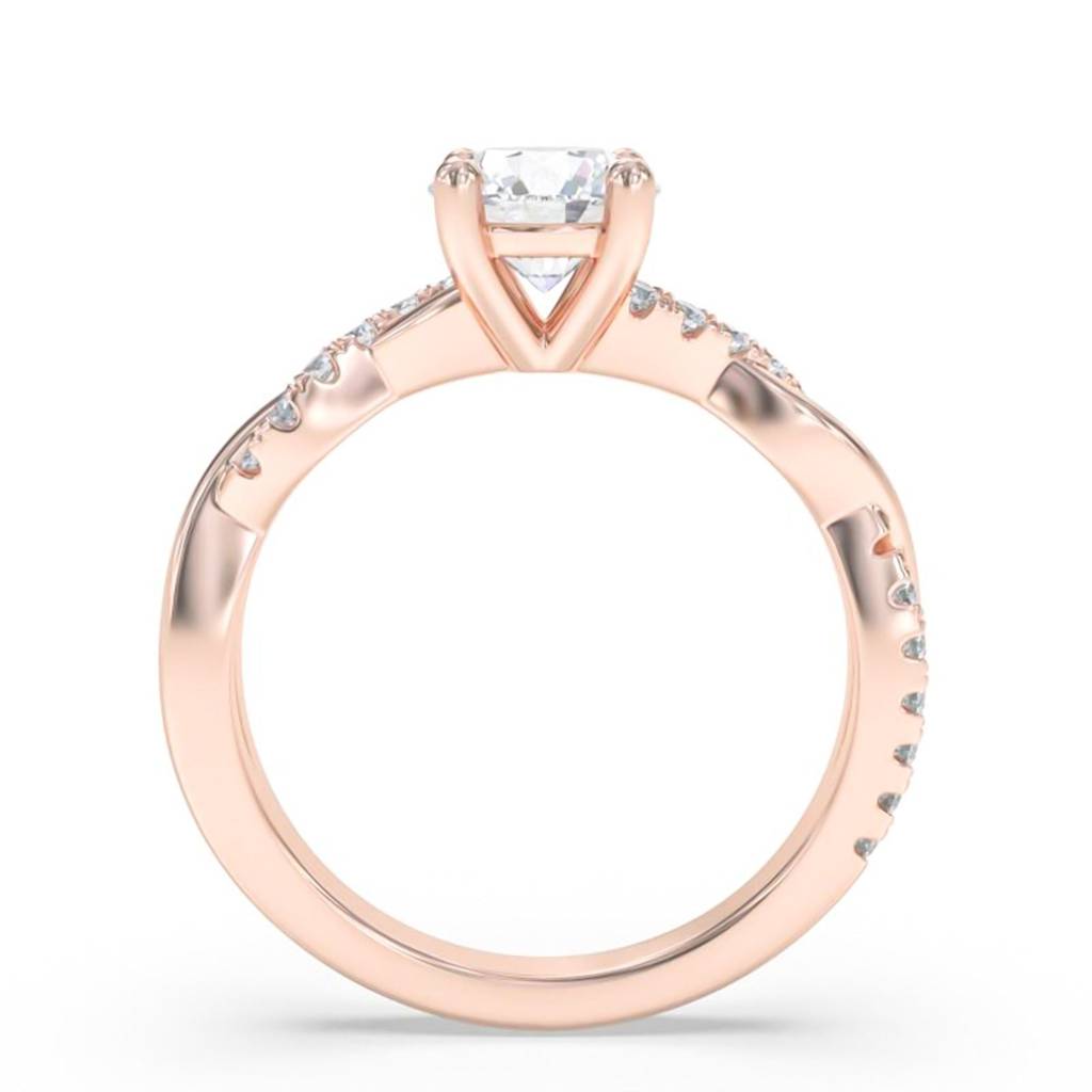 Silver Moissanite Twisted Ring : ZLM10080-10-1