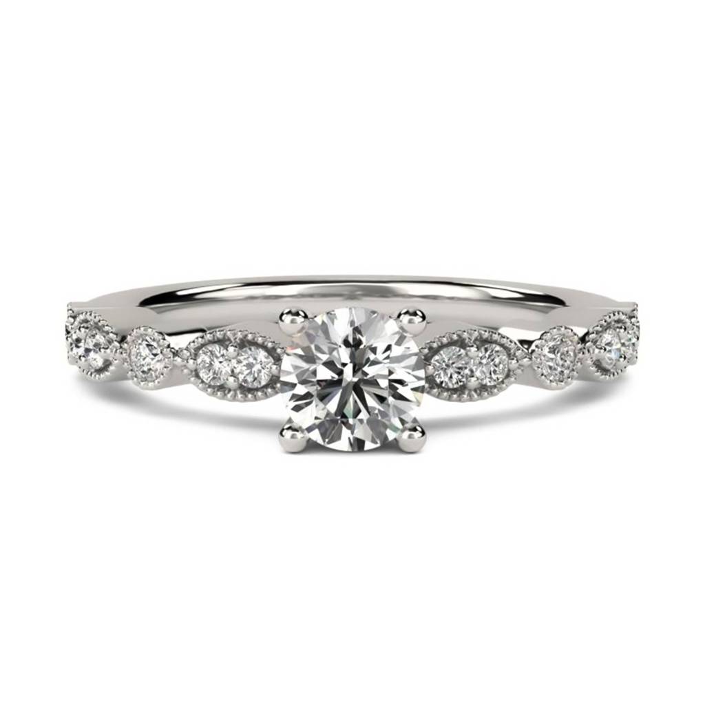 Infinity Twist Moissanite Engagement Ring : ZLM10085_10