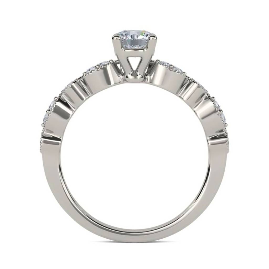 Infinity Twist Moissanite Engagement Ring : ZLM10085_10