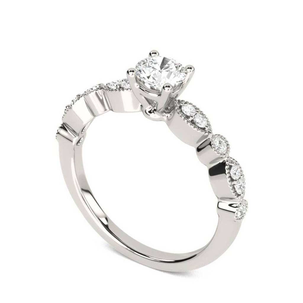 Infinity Twist Moissanite Engagement Ring : ZLM10085_10