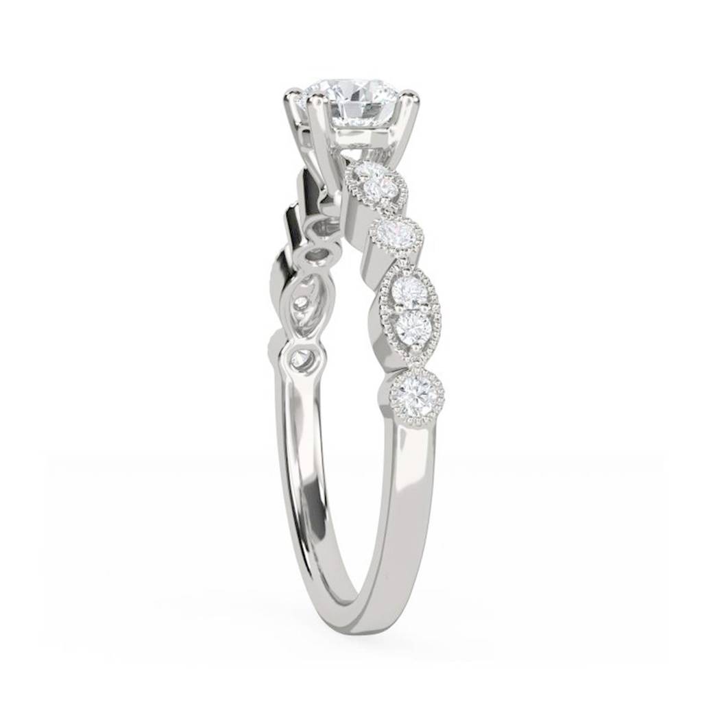 Infinity Twist Moissanite Engagement Ring : ZLM10085_10