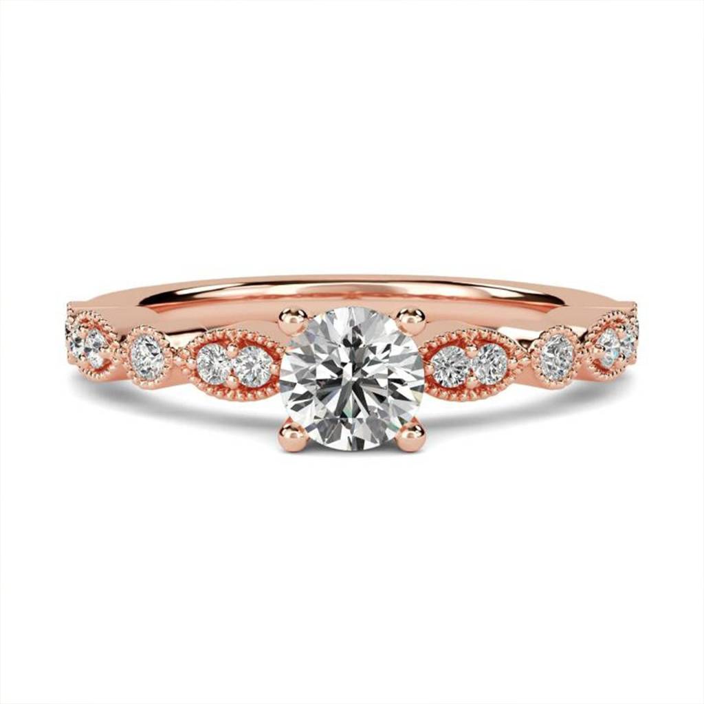 Infinity Twist Moissanite Engagement Ring : ZLM10085_10