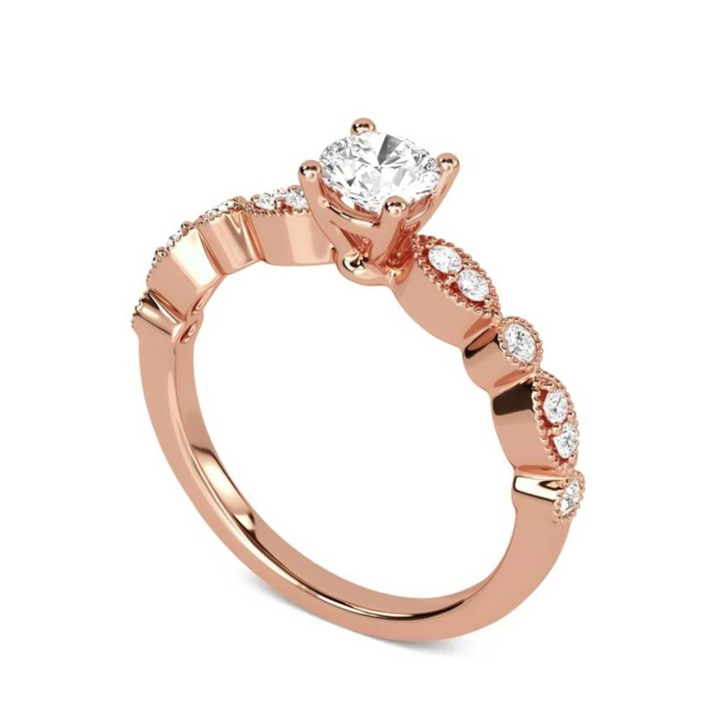 Infinity Twist Moissanite Engagement Ring : ZLM10085_10