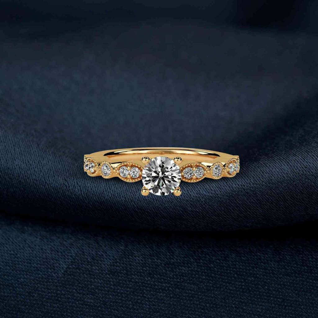 Infinity Twist Moissanite Engagement Ring : ZLM10085_10