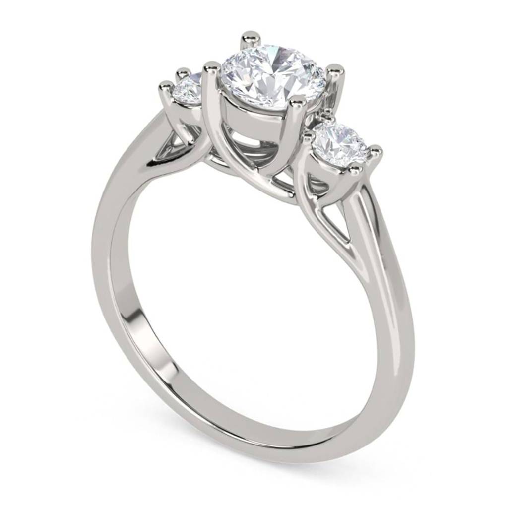 1.50 Carat Moissanite Calypso Unique Trilogy Ring : ZLM10087_10