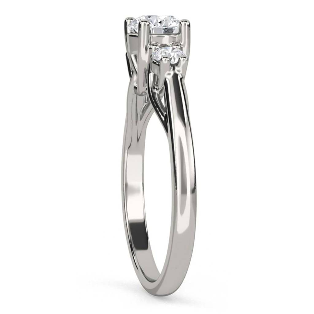 1.50 Carat Moissanite Calypso Unique Trilogy Ring : ZLM10087_10