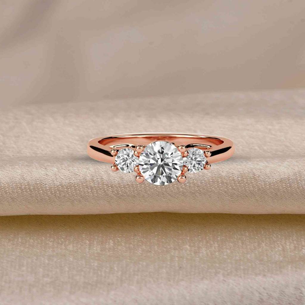 1.50 Carat Moissanite Calypso Unique Trilogy Ring : ZLM10087_10