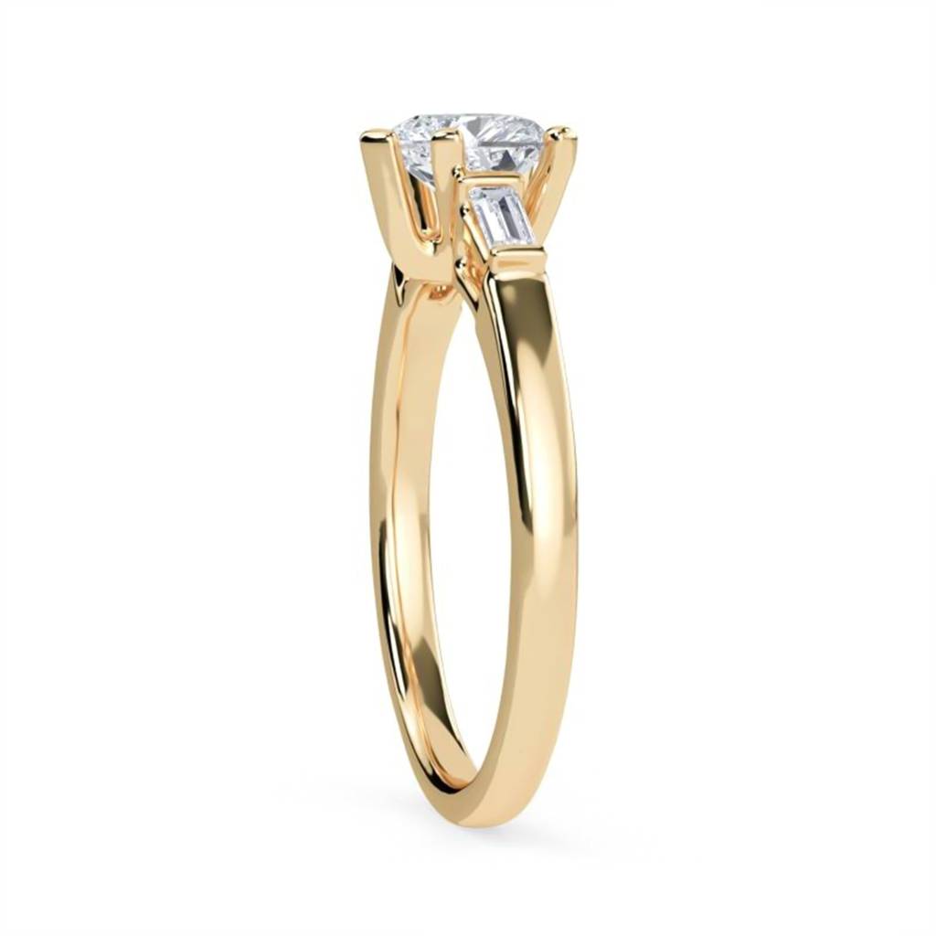 1 Carat Moissanite Lyra Modern Heart And Baguette Ring : ZLM10088_10