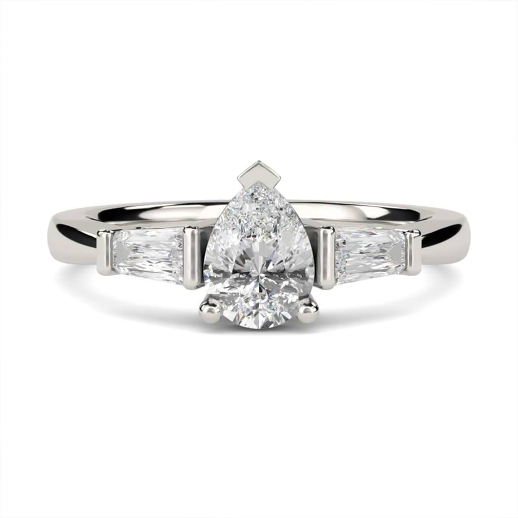 1.50 Carat Moissanite Deva Modern Trilogy Ring : ZLM10089_10