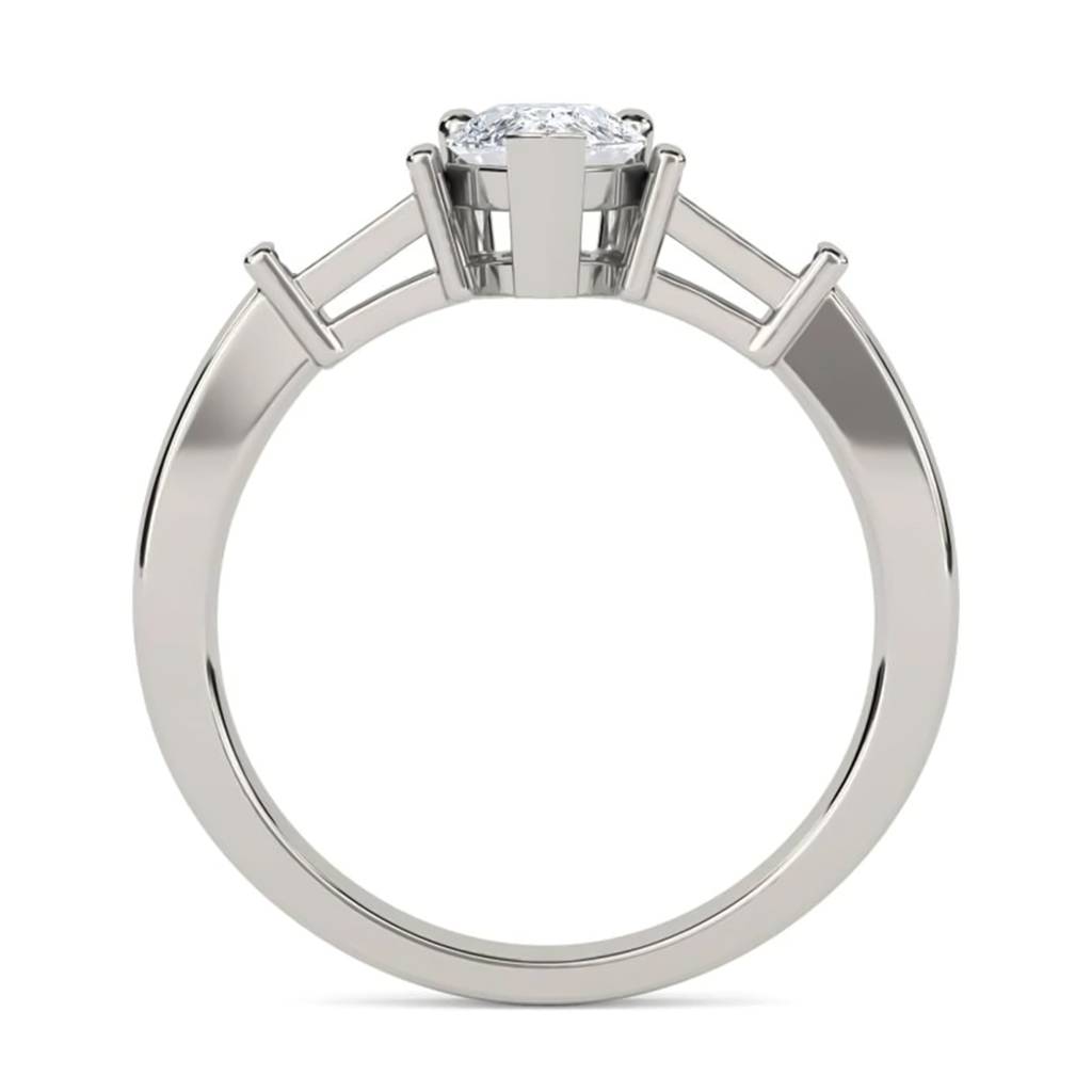 1.50 Carat Moissanite Deva Modern Trilogy Ring : ZLM10089_10