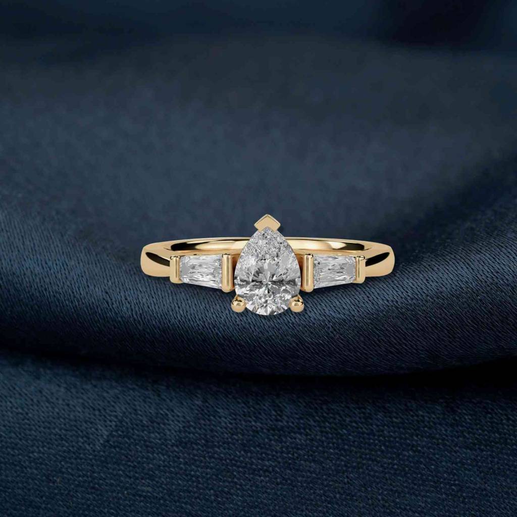 1.50 Carat Moissanite Deva Modern Trilogy Ring : ZLM10089_10