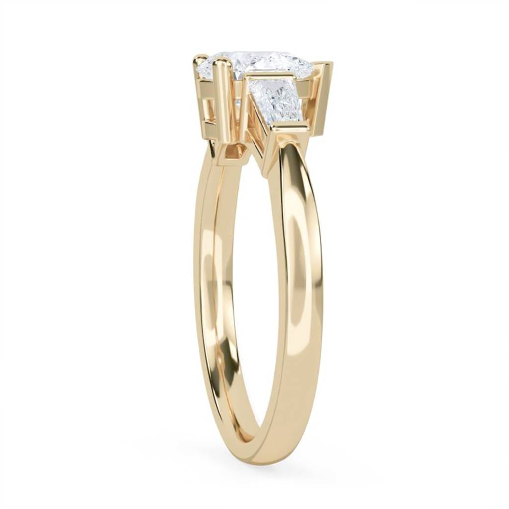 1.50 Carat Moissanite Deva Modern Trilogy Ring : ZLM10089_10