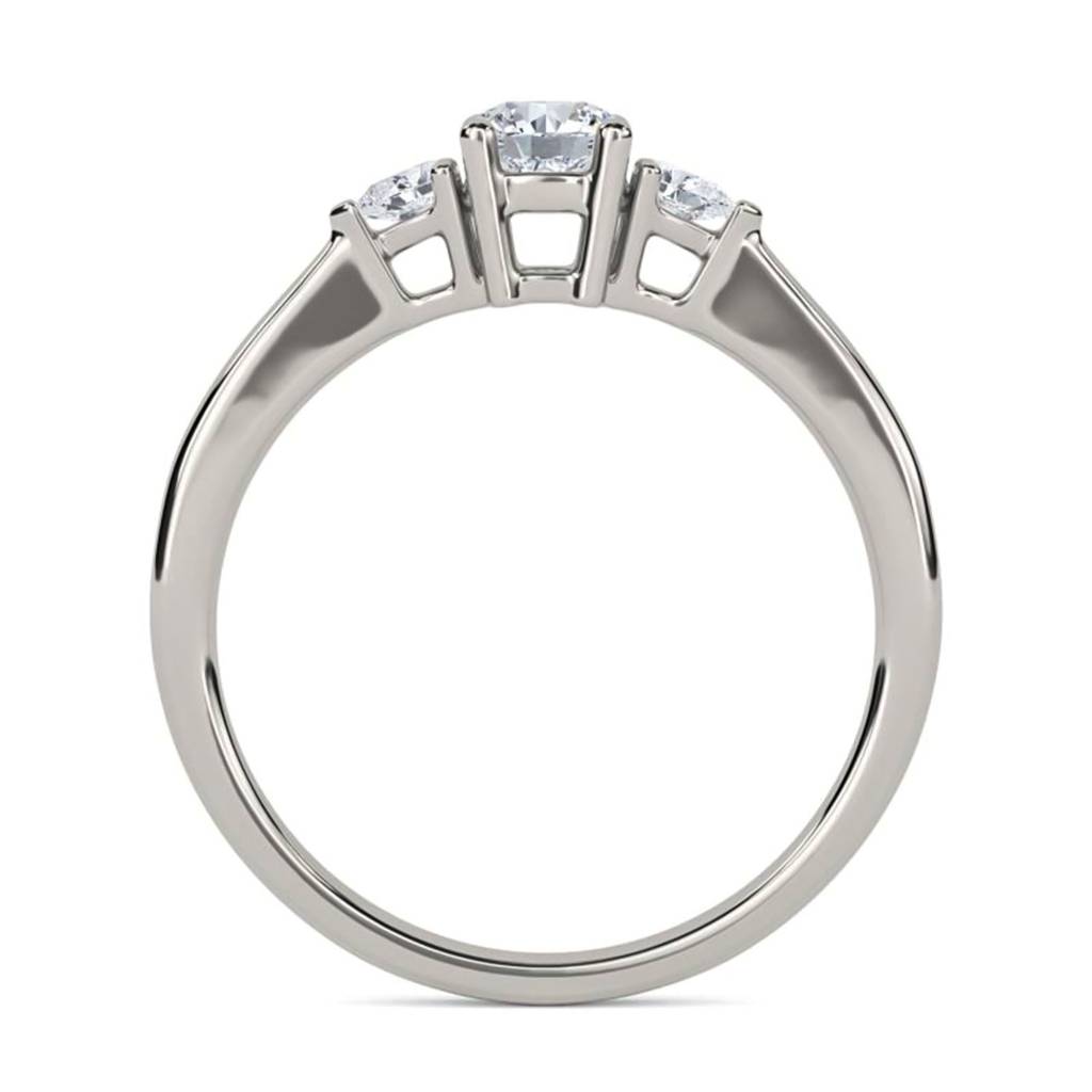 1Ct Moissanite Vega Round And Pear Trilogy Ring : ZLM10090_10
