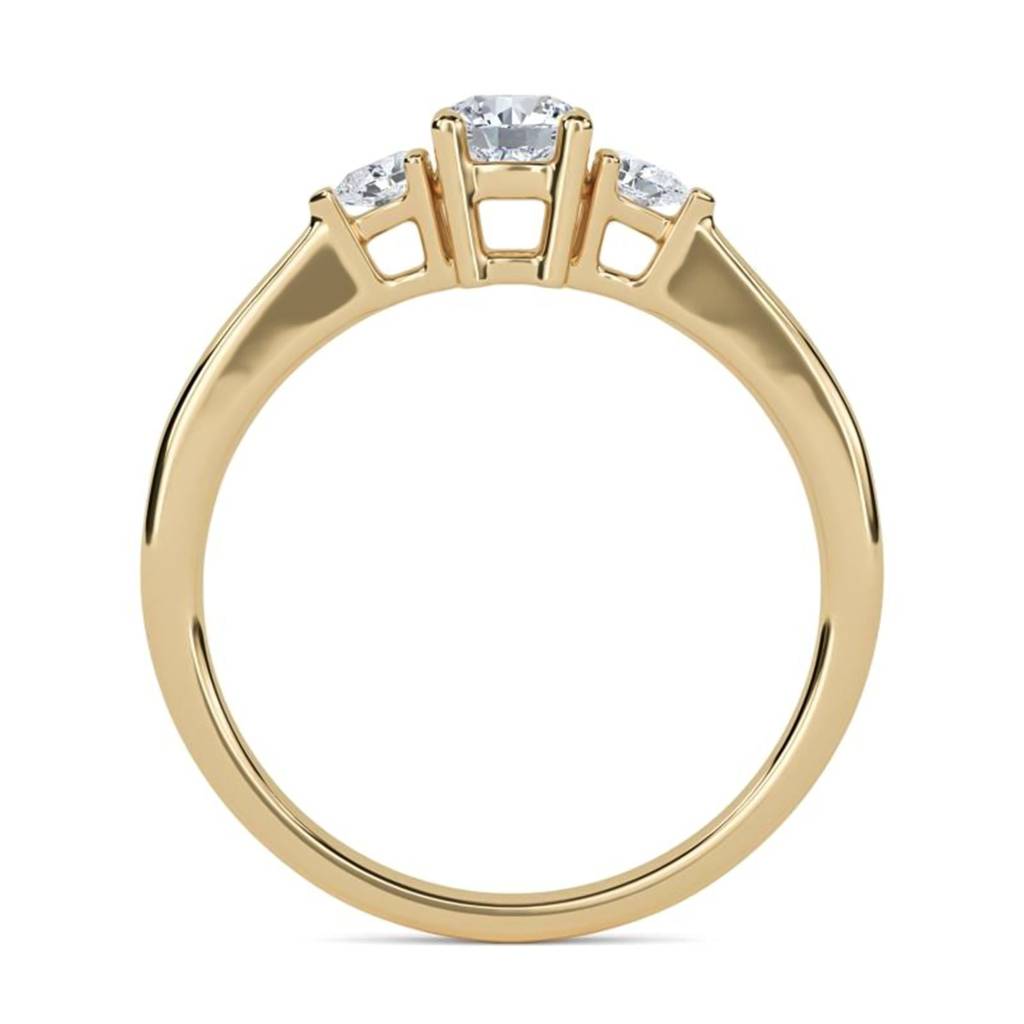 1Ct Moissanite Vega Round And Pear Trilogy Ring : ZLM10090_10