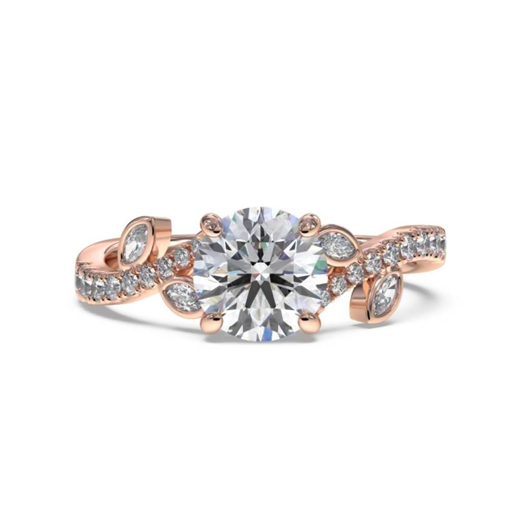 1.25 Carat Moissanite Flora Designer Shoulder Ring : ZLM10092_10