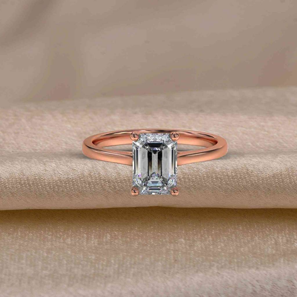 1 Carat Moissanite Cherry Modern Emerald Ring : ZLM10098_10