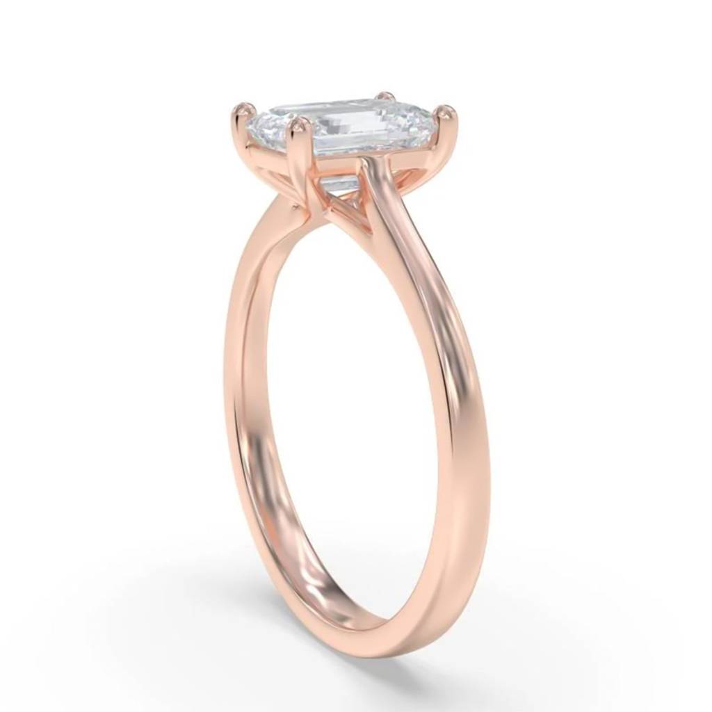 1 Carat Moissanite Cherry Modern Emerald Ring : ZLM10098_10