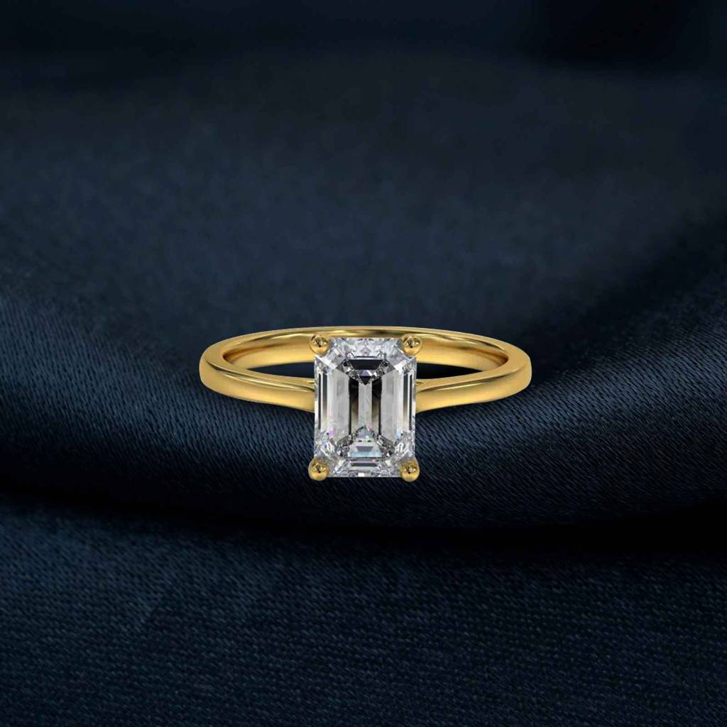 1 Carat Moissanite Cherry Modern Emerald Ring : ZLM10098_10