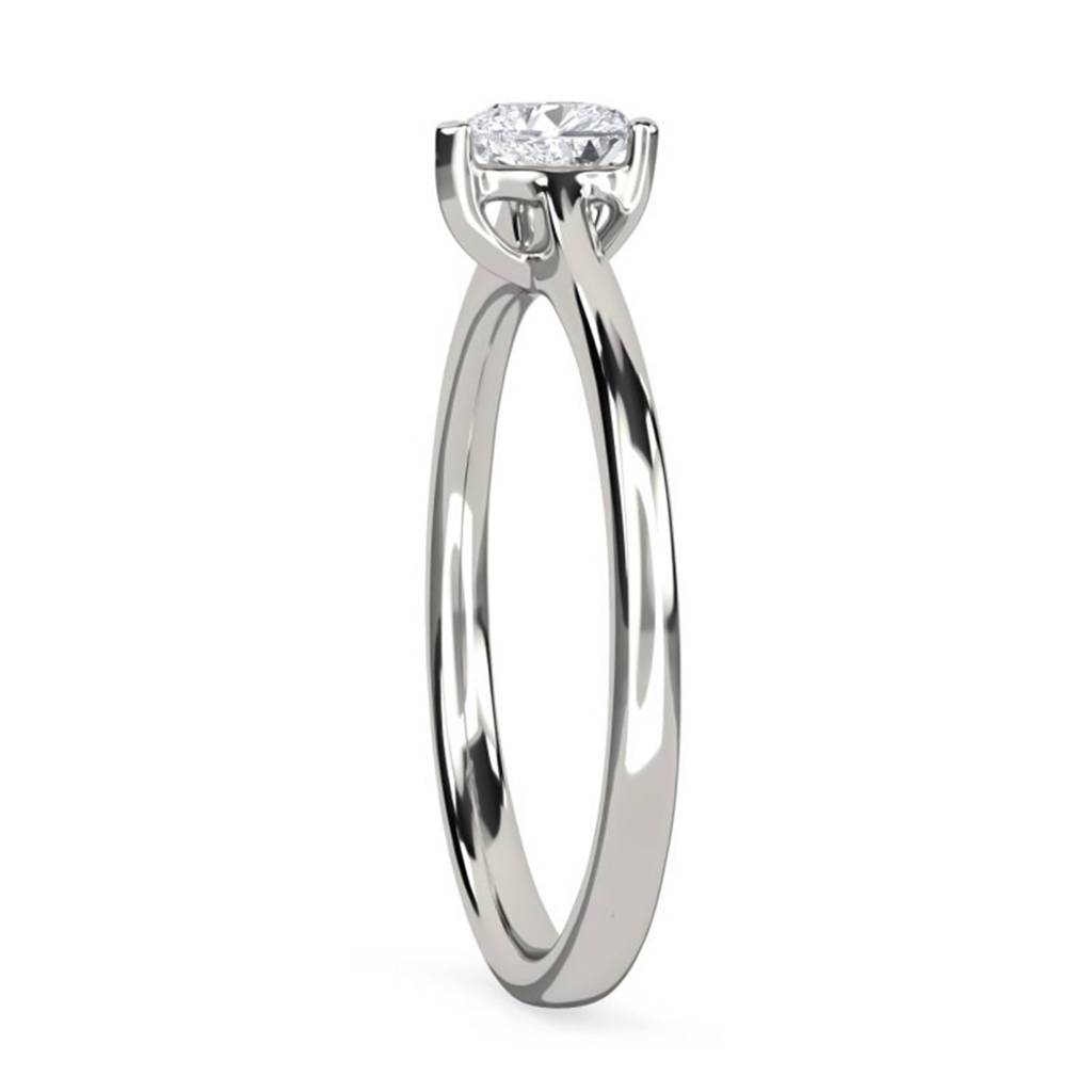 0.50 Carat Moissanite Blush Heart Minimalist Ring : ZLM10100_10