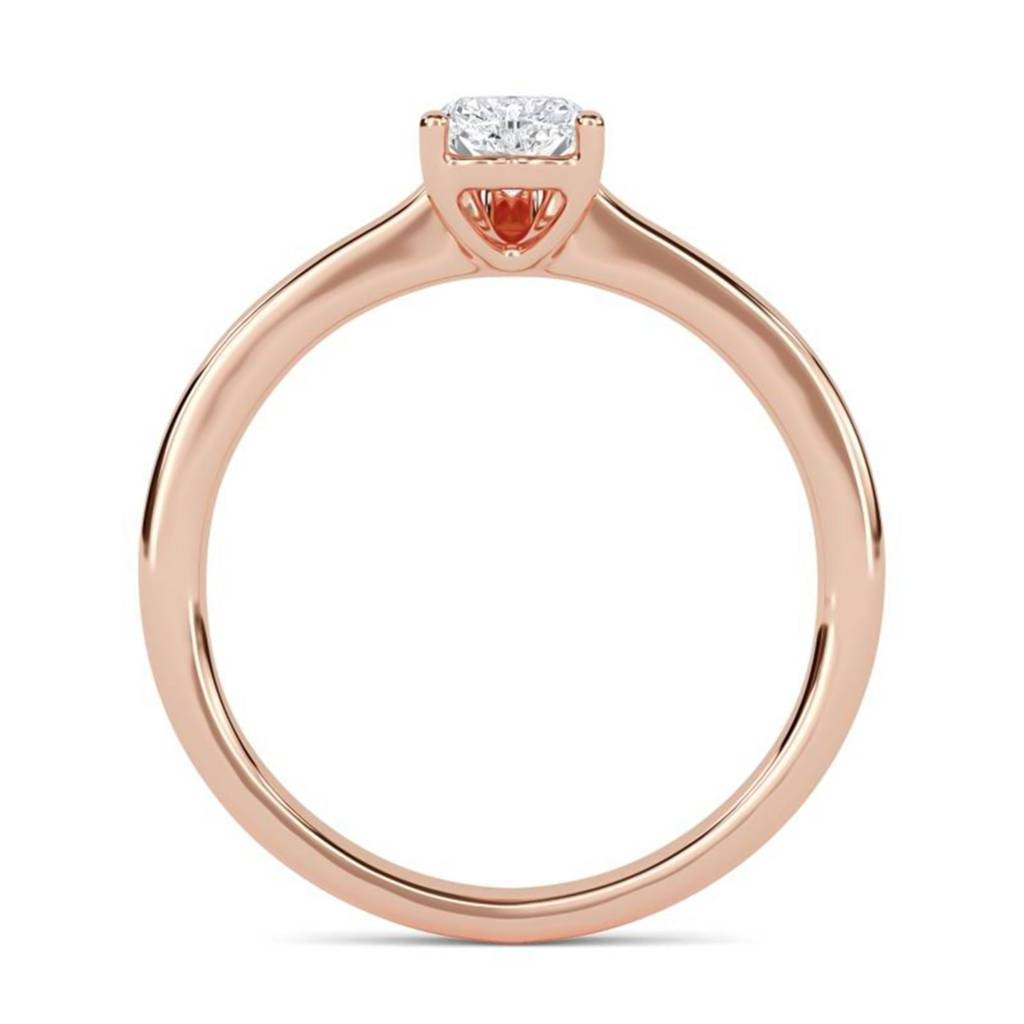 0.50 Carat Moissanite Blush Heart Minimalist Ring : ZLM10100_10