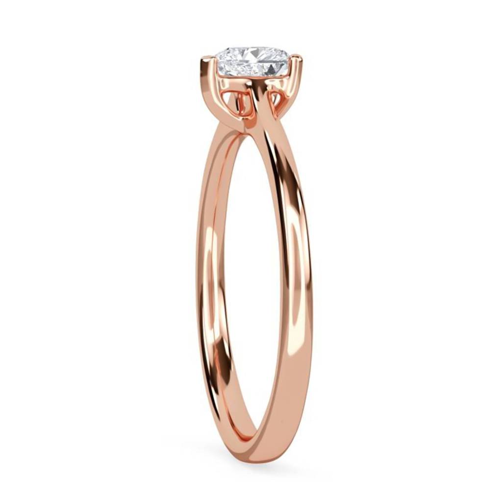 0.50 Carat Moissanite Blush Heart Minimalist Ring : ZLM10100_10