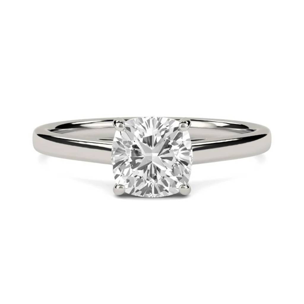 1 Carat Moissanite Solo Cushion Ring : ZLM10101_10
