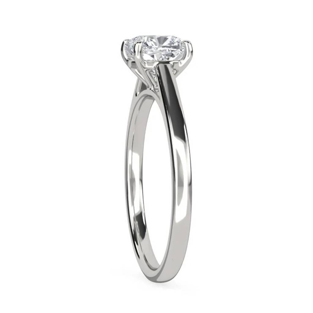 1 Carat Moissanite Solo Cushion Ring : ZLM10101_10